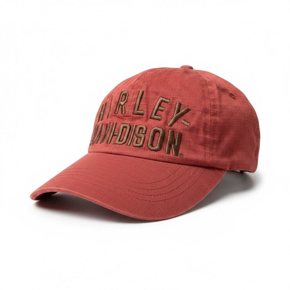 Harley Davidson Red Baseball Cap Hat 100% Cotton One Size